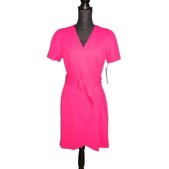 London Times V-neck Sheath Dress - Picture 2 of 8